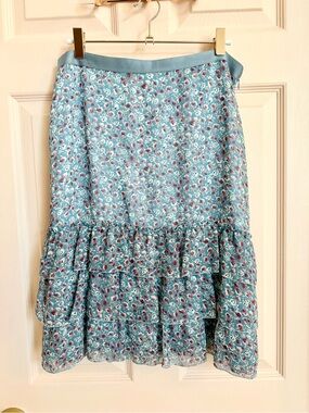 Blue floral anouk skirt